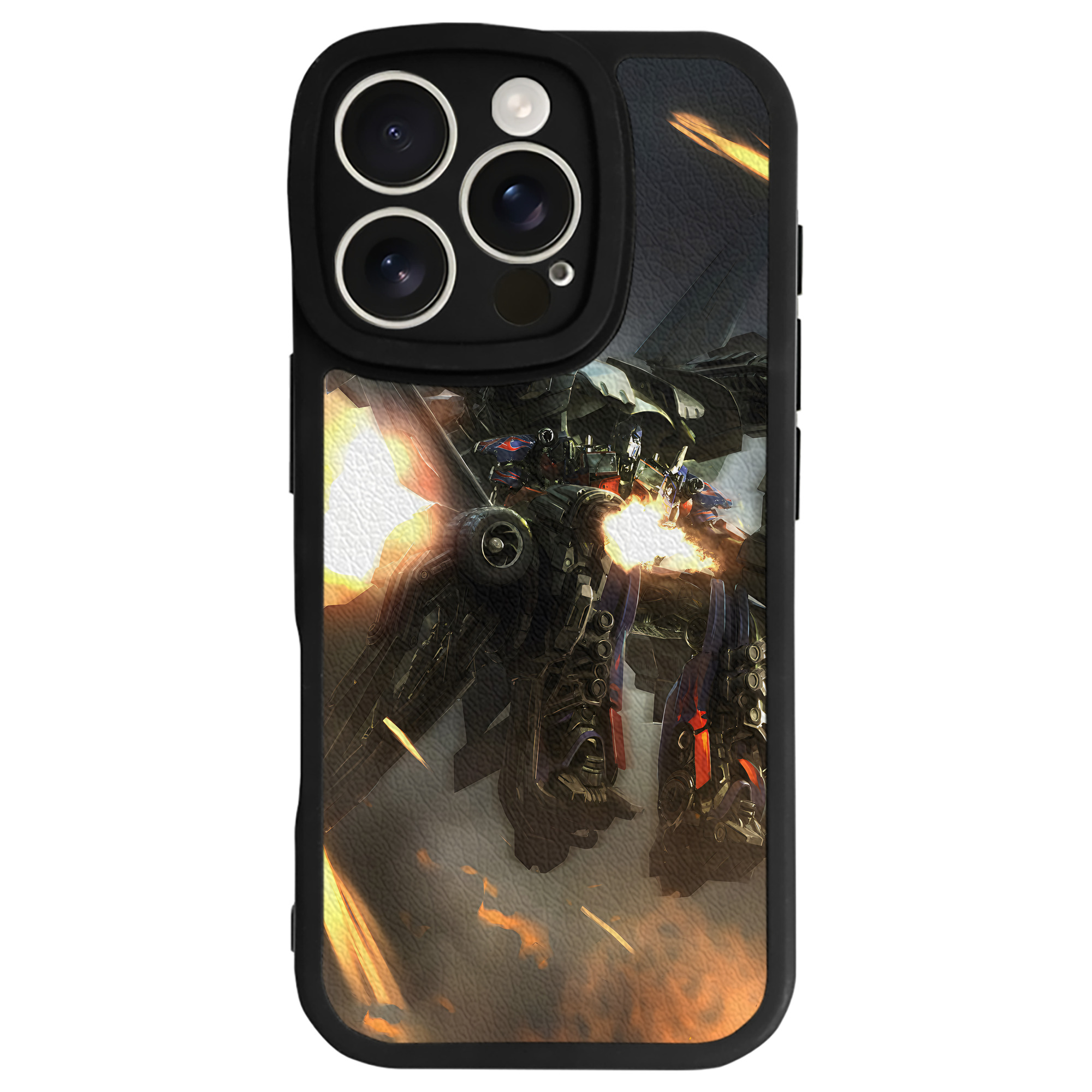 （画像用） Transformers トランスフォーマー 【iPhone 16シリーズ対応】シリコンスマホケース（レザー調） 材質：シリコン